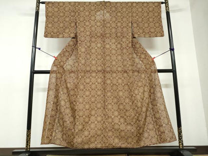 平和屋着物＊夏物 洗える最高級着物 ＜英＞はなぶさ謹製 小紋 絽 洋花文 洗える着物 DAAU2914ud