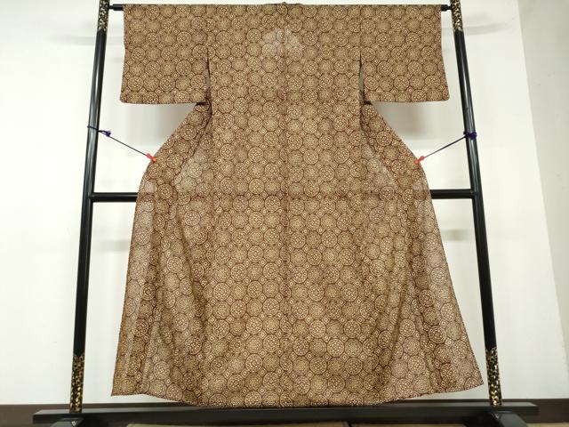 平和屋着物＊夏物 洗える最高級着物 ＜英＞はなぶさ謹製 小紋 絽 洋花文 洗える着物 DAAU2914ud