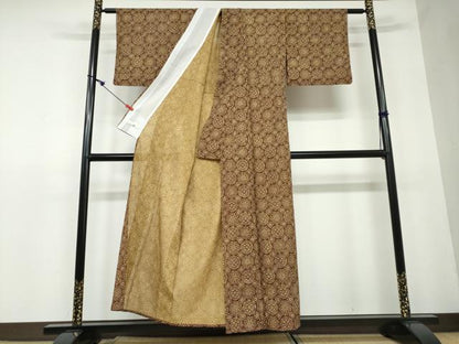 平和屋着物＊夏物 洗える最高級着物 ＜英＞はなぶさ謹製 小紋 絽 洋花文 洗える着物 DAAU2914ud