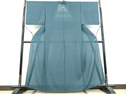 平和屋着物＊夏物　色無地　絽縮緬　御召茶色　正絹　逸品　未使用　DAAU2948ud