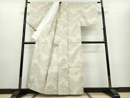 平和屋着物▽上質な紬 単衣 抽象文様 正絹 逸品 DAAU2984ud