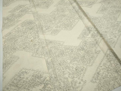 平和屋着物▽上質な紬 単衣 抽象文様 正絹 逸品 DAAU2984ud