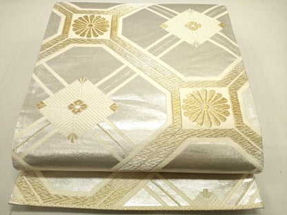 平和屋着物◎六通柄袋帯 蜀江花文 金銀糸 正絹 逸品 DAAU3074op