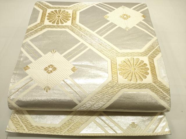 平和屋着物◎六通柄袋帯 蜀江花文 金銀糸 正絹 逸品 DAAU3074op