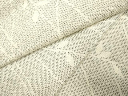 平和屋着物▽本塩沢　単衣　枝葉文　やまと誂製　正絹　逸品　未使用　DAAU3570du
