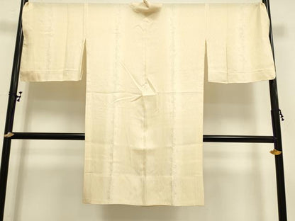 平和屋着物▽道中着 スリーシーズン 春夏秋 塵除け 花間道 銀彩 正絹 逸品 未使用 DAAU3588du
