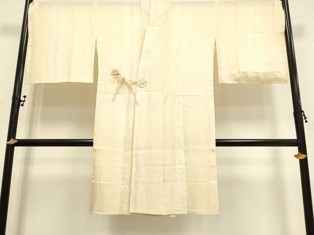 平和屋着物▽道中着 スリーシーズン 春夏秋 塵除け 花間道 銀彩 正絹 逸品 未使用 DAAU3588du