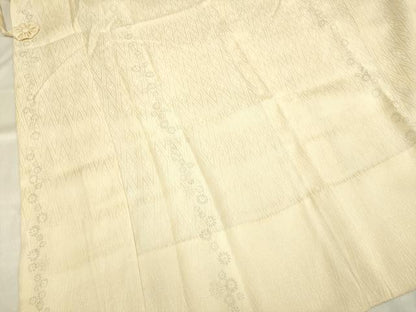平和屋着物▽道中着 スリーシーズン 春夏秋 塵除け 花間道 銀彩 正絹 逸品 未使用 DAAU3588du