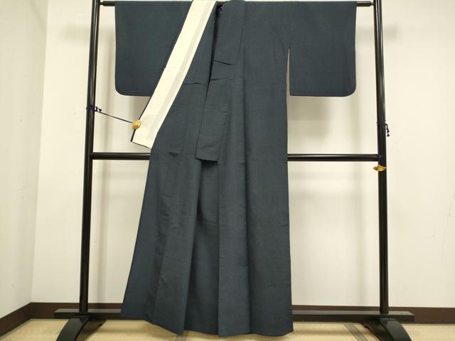 平和屋着物▽本塩沢 単衣 蚊絣 正絹 逸品 DAAU3779du