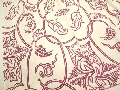 平和屋着物●上質な小紋 手描き 葡萄蔦の葉文 正絹 逸品 DAAU3967du