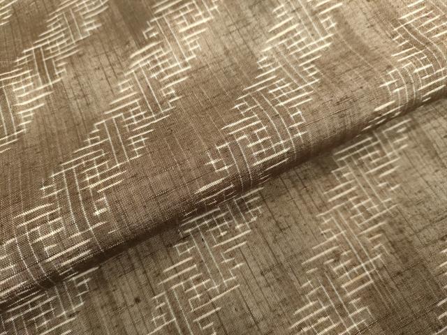 平和屋着物▽上質な紬 単衣 斜線文 正絹 逸品 DAAU3971du