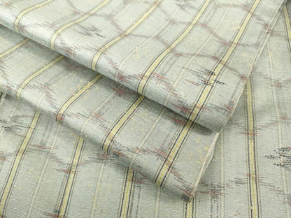 平和屋着物▽上質な紬 単衣 亀甲文 正絹 逸品 DAAU3977du