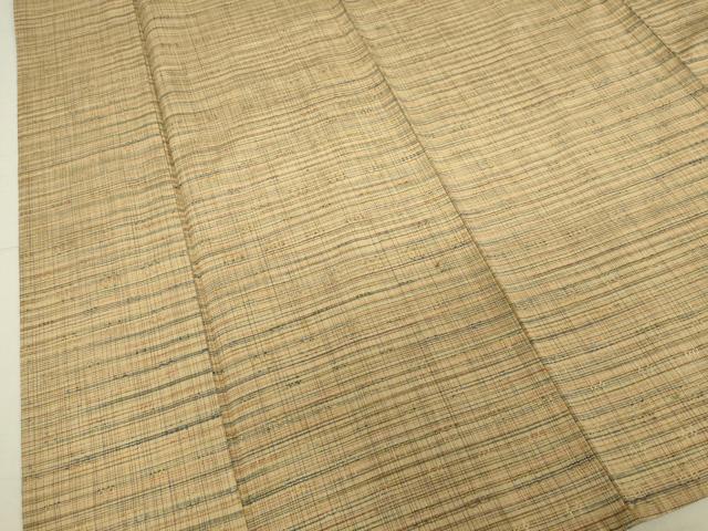 平和屋着物▽上質な紬 単衣 花織 正絹 逸品 DAAU3978du