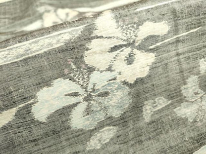 平和屋着物▽上質な紬 単衣 舞花文 正絹 逸品 DAAU3979du