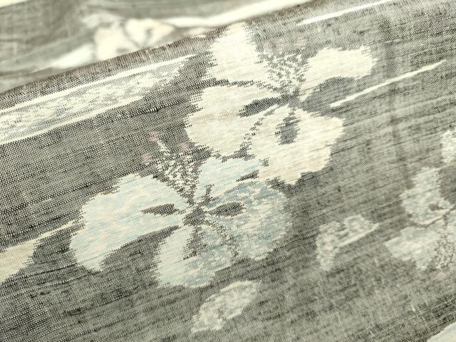 平和屋着物▽上質な紬 単衣 舞花文 正絹 逸品 DAAU3979du