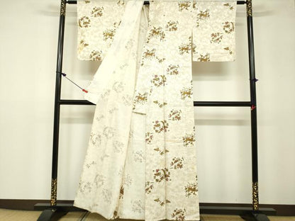 平和屋着物▽上質な小紋 単衣 鳥獣花文 正絹 逸品 DAAU3989du