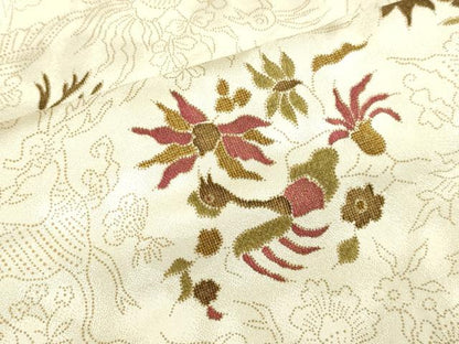 平和屋着物▽上質な小紋 単衣 鳥獣花文 正絹 逸品 DAAU3989du