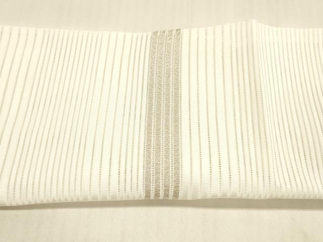 平和屋着物＊夏物 絽綴れ 八寸名古屋帯 抽象文様 銀糸 DAAW4255cm