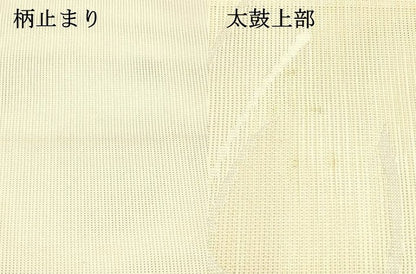 平和屋着物＊夏物　六通柄　京袋帯　抽象文様　銀糸　DAAU4455cm