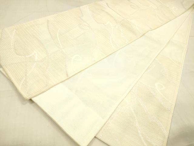 平和屋着物＊夏物　六通柄　京袋帯　抽象文様　銀糸　DAAU4455cm