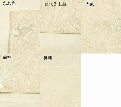 平和屋着物＊夏物　六通柄　本袋帯　草花文　銀糸　正絹　逸品　DAAU4462cm