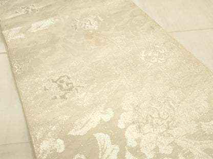 平和屋着物＊夏物　六通柄　本袋帯　草花文　銀糸　正絹　逸品　DAAU4462cm