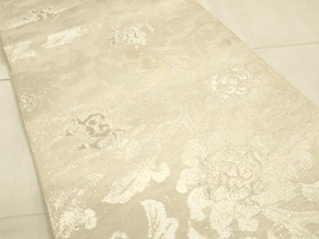 平和屋着物＊夏物　六通柄　本袋帯　草花文　銀糸　正絹　逸品　DAAU4462cm