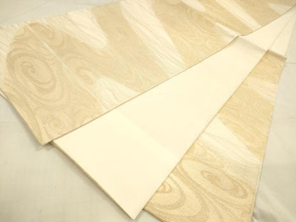 平和屋着物＊夏物　六通柄　本袋帯　　流水文　金糸　正絹　逸品　DAAU4479cm