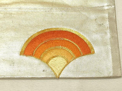 平和屋着物◎太鼓柄袋帯 総刺繍 駒刺繍 青海波 正絹 逸品 DAAU4714qp