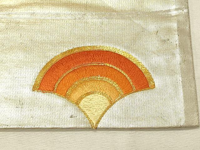 平和屋着物◎太鼓柄袋帯 総刺繍 駒刺繍 青海波 正絹 逸品 DAAU4714qp