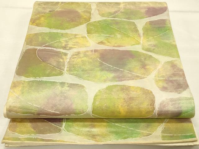 平和屋着物◎六通柄袋帯　石畳文　正絹　逸品　DAAU4799qp