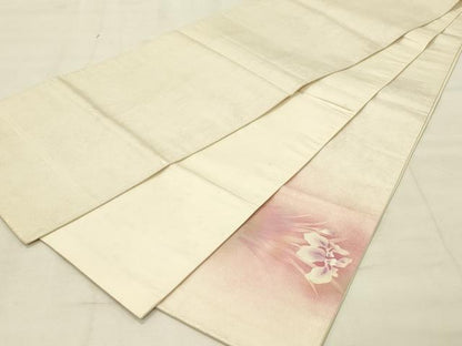 平和屋着物◎太鼓柄袋帯　作家物　杜若　金彩　正絹　逸品　DAAU4828qp