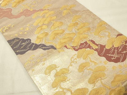 平和屋着物◎六通柄袋帯　琳派百選　金糸　正絹　逸品　DAAU4831qp