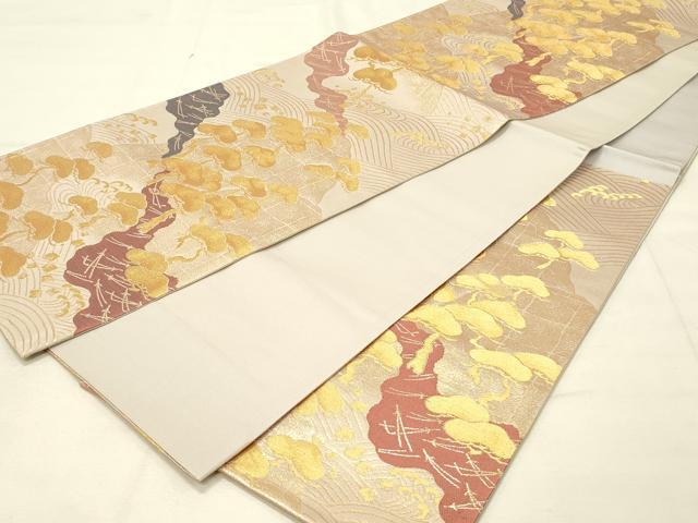 平和屋着物◎六通柄袋帯　琳派百選　金糸　正絹　逸品　DAAU4831qp