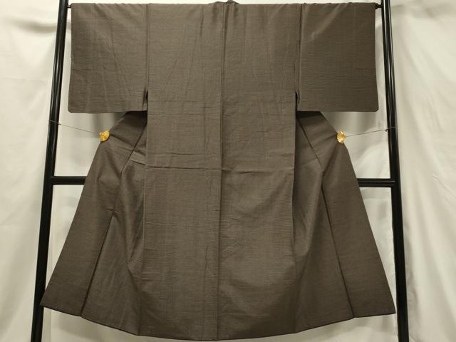 平和屋着物■男性　本場大島紬　格子　正絹　逸品　DAAU4880qp