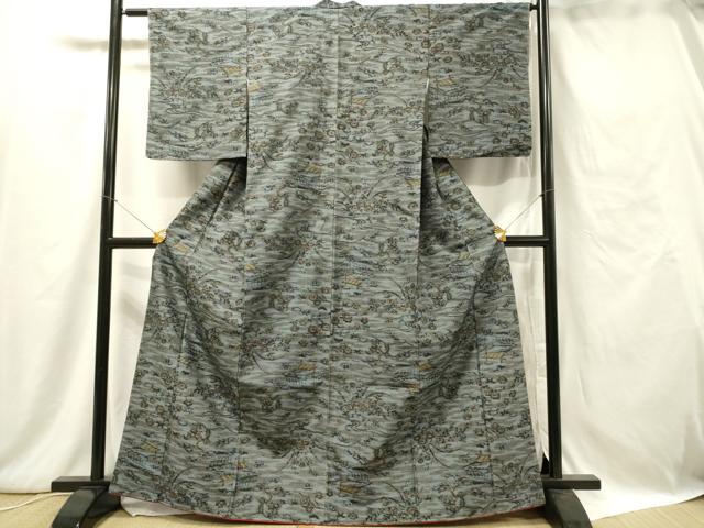 平和屋着物■上質な紬 風景文 正絹 逸品 DAAU4931qp
