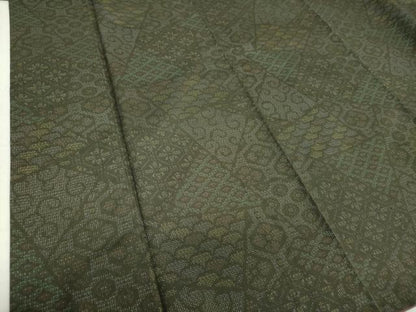 平和屋着物●結城紬 80亀甲 切嵌吉祥花文 さが美扱い 正絹 逸品 DAAU5002ps
