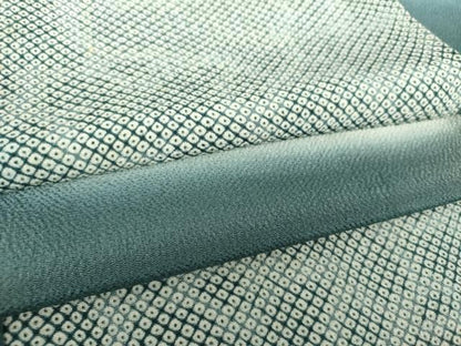 平和屋着物●上質な小紋 鹿の子市松文様 鬼しぼ縮緬 正絹 逸品 DAAU5010ps