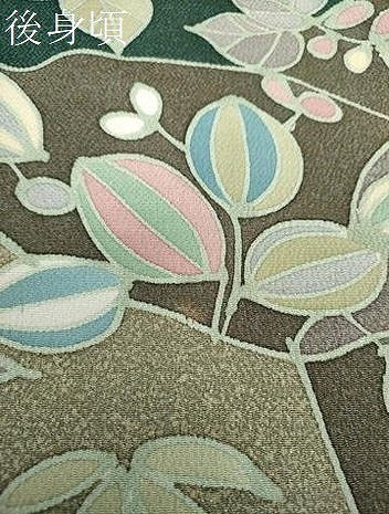 平和屋着物●上質な小紋 草花文 鬼しぼ縮緬 正絹 逸品 DAAU5020ps