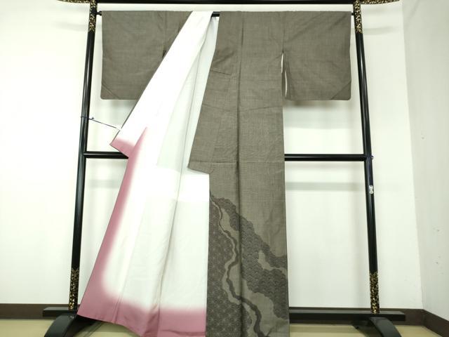 平和屋着物●本場大島紬 訪問着 9マルキ 道長吉祥文 正絹 逸品 DAAU5031ps
