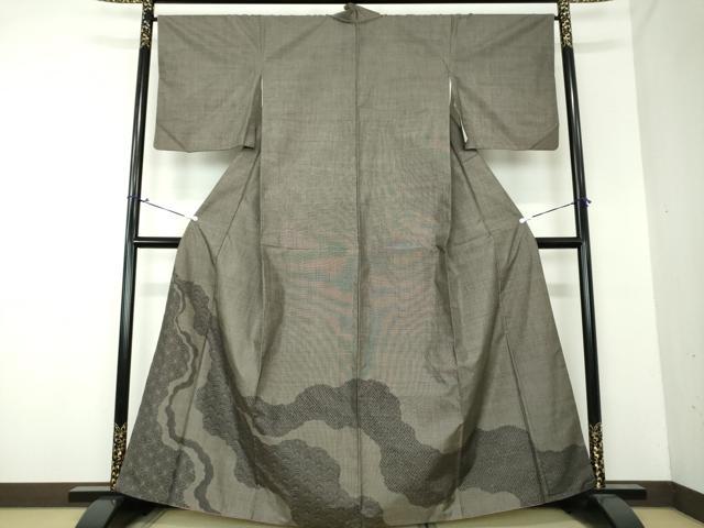 平和屋着物●本場大島紬 訪問着 9マルキ 道長吉祥文 正絹 逸品 DAAU5031ps