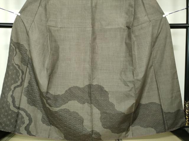平和屋着物●本場大島紬 訪問着 9マルキ 道長吉祥文 正絹 逸品 DAAU5031ps