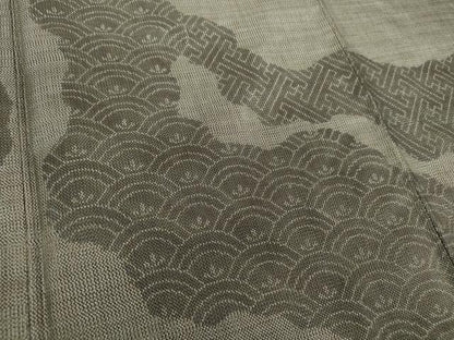 平和屋着物●本場大島紬 訪問着 9マルキ 道長吉祥文 正絹 逸品 DAAU5031ps