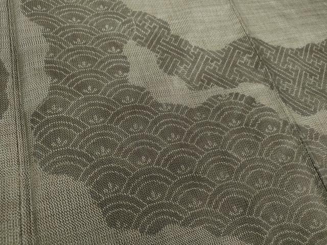 平和屋着物●本場大島紬 訪問着 9マルキ 道長吉祥文 正絹 逸品 DAAU5031ps