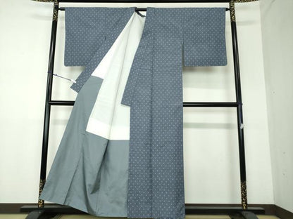 平和屋着物●上質な紬　十字絣　正絹　逸品　DAAU5046ps
