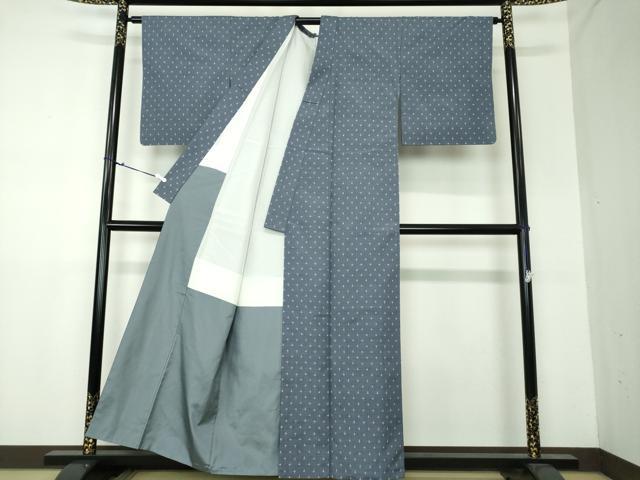 平和屋着物●上質な紬　十字絣　正絹　逸品　DAAU5046ps