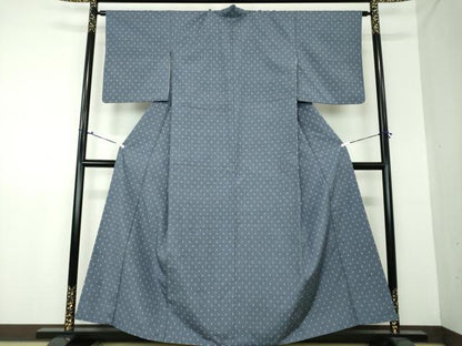 平和屋着物●上質な紬　十字絣　正絹　逸品　DAAU5046ps