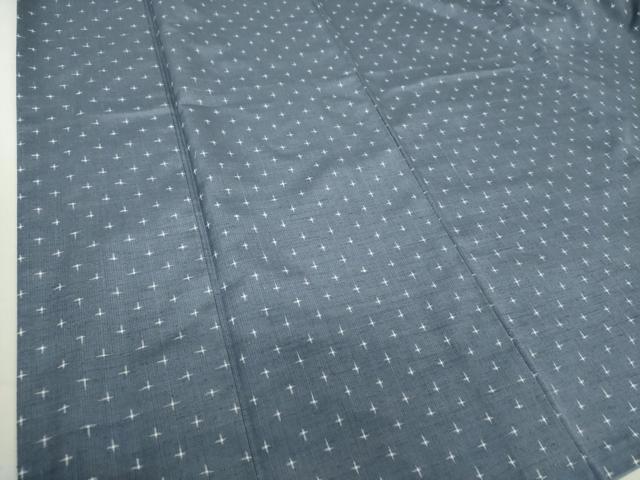 平和屋着物●上質な紬　十字絣　正絹　逸品　DAAU5046ps