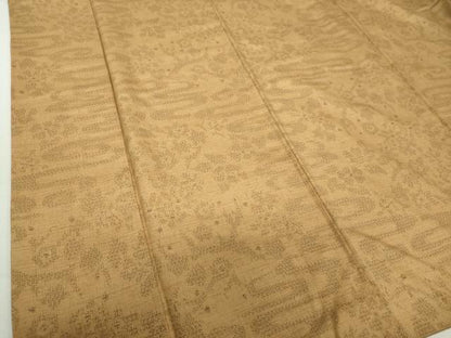 平和屋着物●結城紬 80亀甲 流水花文 正絹 逸品 DAAU5055ps