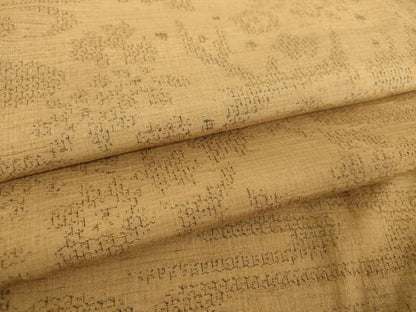 平和屋着物●結城紬 80亀甲 流水花文 正絹 逸品 DAAU5055ps